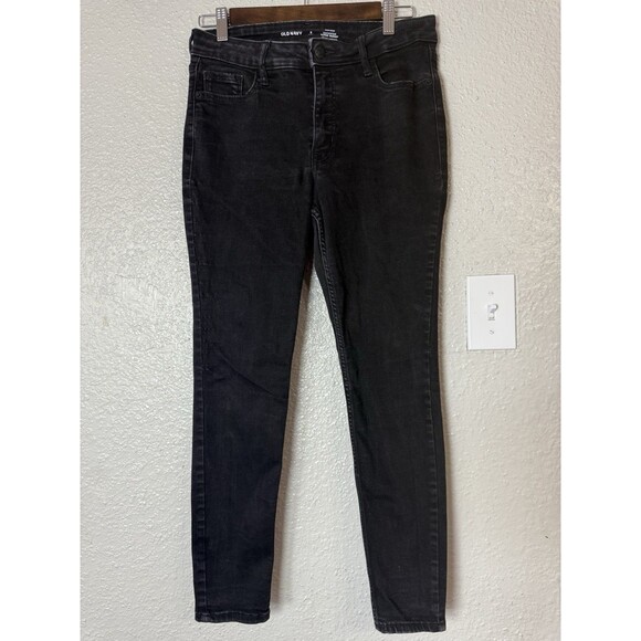 Old Navy Denim - Old Navy Rockstar Super Skinny Jeans High Rise Women Size 8 short Stretch Black